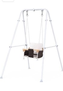 lot 6145 image: Toddler Swing, Baby Swing with Stand,Swing Set for Infant,Outdoor Indoor Swing Set with Canvas Cushion Seat