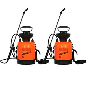 lot 6149 image: iPower 2-Pack 0.8 Gallon Lawn Garden Pump Sprayer with 2 Different Spray Patterns, Adjustable Shoulder Strap, Pressure Relief Valve, Multi-Purpose for Yard, Weed, Plant