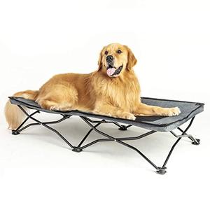 lot 6155 image: Maxpama 47 inches Large Elevated Dog Bed Cot,Cooling Raised Pet Cots for Small Medium Large Dogs&Cats, Indoor Outdoor Dog Travel Cot with Durable Frame, Breathable Mesh