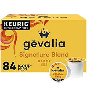 lot 6172 image: Gevalia Signature Blend Mild Light Roast K-Cup Coffee Pods (84 ct Box) (B00EY31166)