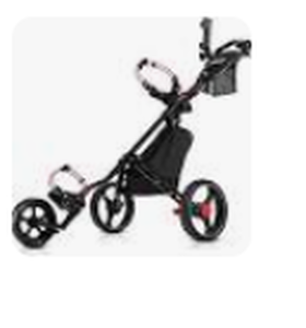 lot 64970 image: JANUS Golf Push Cart, Golf cart for Golf Clubs, Golf Pull cart for Golf Bag, Golf Push carts 3 Wheel Folding