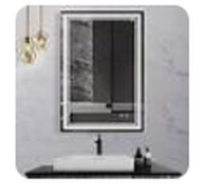 lot 64980 image: IOWVOE 24 x 36 Inch LED Mirror for Bathroom, Anti-Fog Dimmable Vanity Mirror Wall Mounted Makeup Mirror with Lights 6400K High Lumen (Vertical & Horizontal) Housewarming Gift