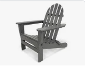 lot 6196 image: Wooden Folding Adirondack Chair cape cod Gray