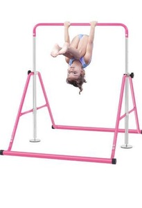 lot 64979 image: BangTong&Li Gymnastics Bar for Kids Height Adjustable Horizontal Bar Folding Gymnastics Junior Training Bar for Home Gymnastics Equipment