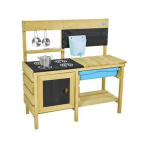 lot 6187 image: TP Toys Deluxe Wooden Mud Kitchen, Kids Play Set
