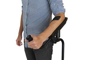 lot 6204 image: KMINA PRO - Forearm Crutches for Adults (x1 Unit, Left Forearm Crutch), Crutches for Adults, Ergonomic Crutches, Crutches for Walking, Hands Free Crutch, Elbow Crutch - Made in Europe.