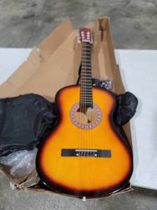 lot 6205 image: 38 Wood Guitar With Case and Accessories for KidsBoysGirlsTeensBeginners (38, Sunburst)