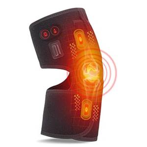 lot 6235 image: Heated Knee Pad with Massager - Heated Knee Brace Wrap, Knee Heating Pad for Arthritis, Knee Pain, Osteoarthritis, Meniscus Tear, Heating Pad for Knee for Men or Women(Single)