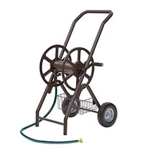 lot 6244 image: Liberty Garden Products 302 Two Wheel Hose Cart, Bronze
