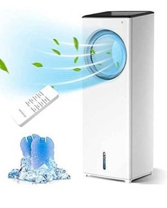 lot 6245 image: Evaporative Air Cooler, 3-IN-1 Portable Air Conditioner Personal Bladeless Tower FanAC Cooling & Humidification, 3 Wind Speeds, 3 Modes, 40° Oscillation,4-8H Timer Air Cooler For Room Home Office