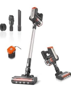 lot 6261 image: Womow Cordless Vacuum Cleaner, 25Kpa 400W Digital Motor Powerful Stick Vacuum, Rechargeable Battery Powered Pet Hair Vacuum, Portable 2 in 1 Handheld Vacuum Cleaner for Hard Floor Stairs Car, W20