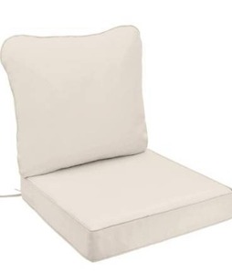 lot 6263 image: AAAAAcessories Outdoor Deep Seat Cushions for Patio Furniture, Water-Resistant Replacement Patio Chair Cushions 24 x 24 x 5 inch, Light Beige