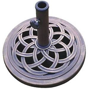 lot 6270 image: DC America UBP18181-BR 18-Inch Cast Stone Umbrella Base, Made from Rust Free Composite Materials, Bronze Powder Coated Finish