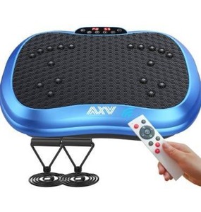 lot 6280 image: AXV Vibration Plate Exercise Machine Whole Body Workout Vibrate Fitness Platform Lymphatic Drainage Machine for Weight Loss Shaping Toning Wellness Home Gyms Workout
