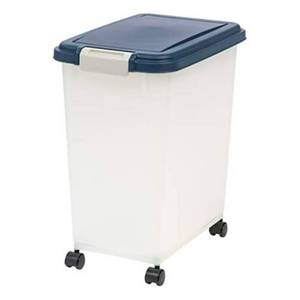 lot 6301 image: IRIS 33 Quart Airtight Pet Food Container, Navy