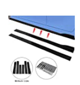 lot 6319 image: Side Skirts for Cars Body Kit 86.6 Inch2.2M Rocker Panel Exterior Lower Side Bottom Line Extensions ABS Black Compatible with Honda, Toyota, BMW, & More