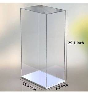 lot 4168 image: DuvinDD Acrylic Display Case for Bearbrick 1000% Assemble Clear Acrylic Boxes(15.3x9.8x29.1 inch) for Display Doll Figurine Figure Stand, Countertop Dustproof Storage Cube with Base