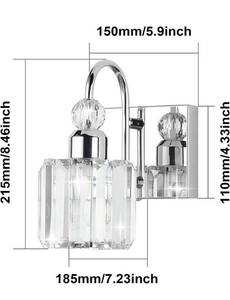 lot 4184 image: Ralbay Modern Crystal Indoor Wall Sconce 2-Packs Modern Crystal Wall Light Fixtures for Indoor Living Room Bedroom Hallway