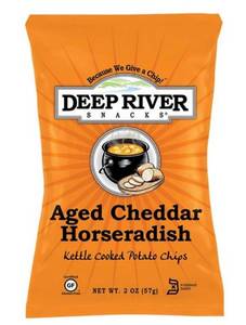 lot 4193 image: Deep River Snacks Kettle Chips, Aged Cheddar Horseradish, 24 Count
