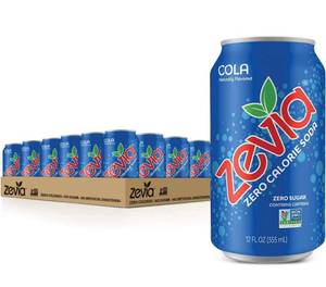 lot 4196 image: Zevia Zero Calorie Soda, Cola, 12 Ounce Cans (Pack of 24)