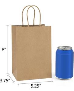 lot 4216 image: Small Gift Bags 100Pcs 5.25x3.75x8 Inches Kraft Gift Paper Bags with Handles Bulk, Paper Shopping Bags, Birthday Wedding Party Favor Bags, Brown Gift Bags for Craft Takeouts Business