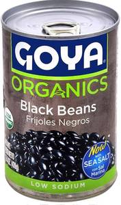 lot 4220 image: Goya Foods Organic Black Beans, 15.5 Ounce (Pack of 24)