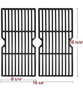 lot 4232 image: Hongso Porcelain Coated Cast Iron Cooking Grid Grates Replacement for Charbroil 463250210, 463250211, 463250212, 463251413, 463251414, 466251413 Thermos 461633514,PCF123 2 Set