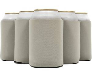 lot 4235 image: QualityPerfection Beer Blank Can Cooler Sleeve (50 Pack) Foam Coolies Sublimation, HTV Insulated, Collapsible For DIY Customizable, Favors, Parties, Events or Weddings (Cool Gray)