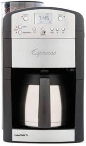 lot 4245 image: Capresso 465 CoffeeTeam TS 10-Cup Digital Coffeemaker with Conical Burr Grinder and Thermal Carafe