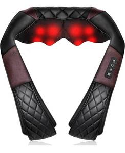 lot 4253 image: Shiatsu Neck and Back Massager with Heat, WOQQW Deep Tissue 4D Kneading Shoulder Massage Pillow, Electric Massager for Back, Neck and Shoulder, Body Muscle Pain Relief, Use at Home, Office, Car