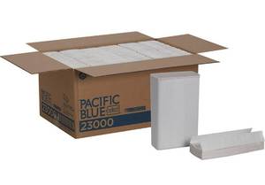 lot 4256 image: Pacific Blue Select Premium 2-Ply C-Fold Paper Towels by GP PRO (Georgia-Pacific), White, 23000, 120 Towels Per Pack, 12 Packs Per Case