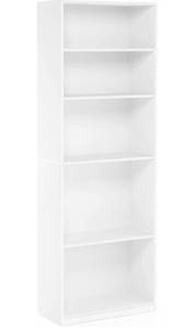 lot 4257 image: FURINNO JAYA Simply Home 5-Shelf Bookcase, 5-Tier, White