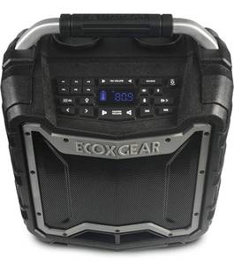 lot 4258 image: ECOXGEAR EcoTrek GDI-EXTRK210 Rugged Waterproof Floating Portable Bluetooth Wireless 100 Watt Stereo Smart Speaker and PA System (Gray)