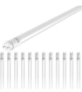 lot 4262 image: Sunco Lighting 12 Pack T8 LED 4FT Tube Light Bulbs Ballast Bypass Fluorescent Replacement, 5000K Daylight, 18W, Frosted Cover, Retrofit, Single Ended Power (SEP), Commercial Grade �� UL