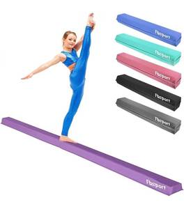 lot 4263 image: FBSPORT 8ft10ft Balance Beam Folding Floor Gymnastics Equipment PU Leather for Kids Adults,Non Slip Rubber Base, Gymnastics Beam for Training, Practice,Professional Home Training