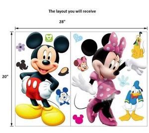 lot 4284 image: Mickey Minnie Mouse Kids Room Decor Wall Sticker Cartoon Mural Decal Home
