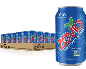 lot 4291 image: Zevia Zero Calorie Soda, Cola, 12 Ounce Cans (Pack of 24)