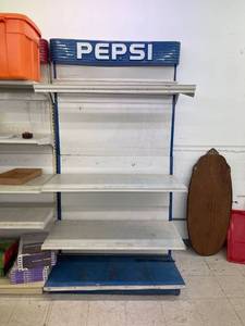 lot 1 image: vintage Pepsi shelf