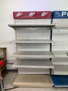 lot 2 image: vintage Dr Pepper shelf