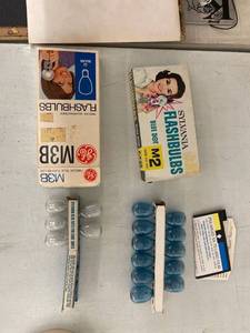 lot 27 image: vintage flash bulbs