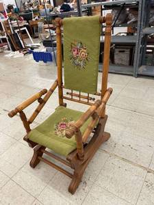 lot 35 image: vintage carpet rocker
