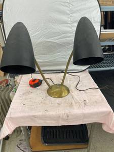 lot 3775 image: vintage brass desk lamp