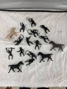 lot 3826 image: black cowboys & Indians & horses