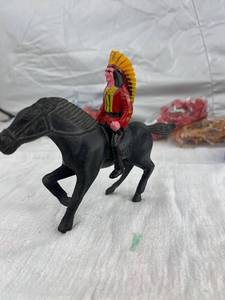 lot 3835 image: large Indian on horse