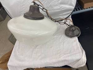 lot 3844 image: vintage hanging light