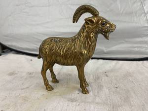 lot 3881 image: vintage brass goat
