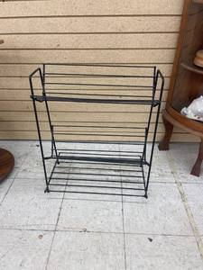 lot 3896 image: metal book shelf