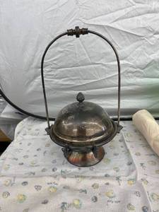 lot 3949 image: vintage silver butter dish