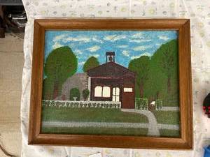 lot 3958 image: oil painting on burlap