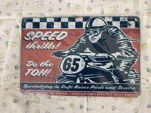 lot 3960 image: metal sign